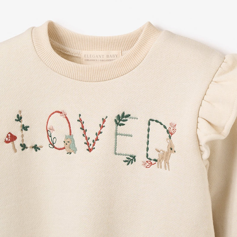 BA - "Loved" Organic Flutter Sleeve Pullover