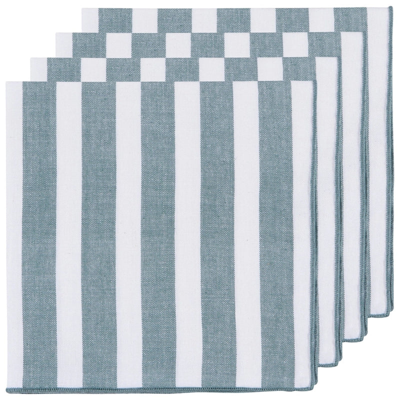 BB - Cabana Stripe Napkin - Set 4- Lagoon