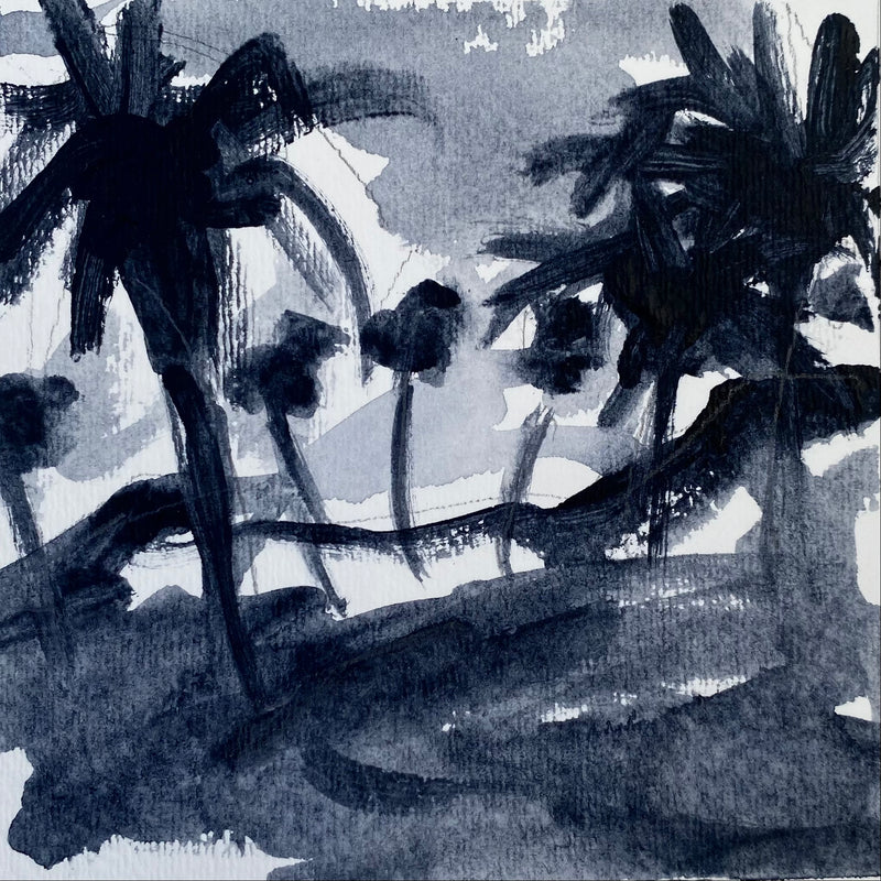 Palms, Paynes Grey No. 1 by Ruth Magnusson