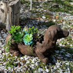 Rustic Dachshund Dog Planter