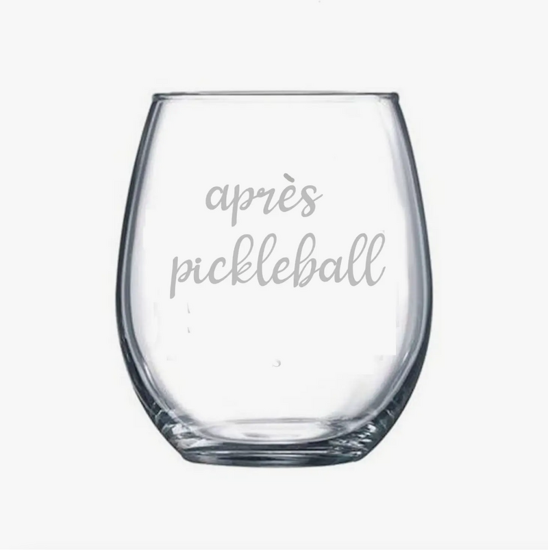 D Apres Pickleball Stemless Wine Glass