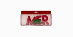 Puffy Red Velvet Merry Christmas Banner