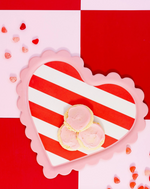 Scalloped Striped Heart Tray