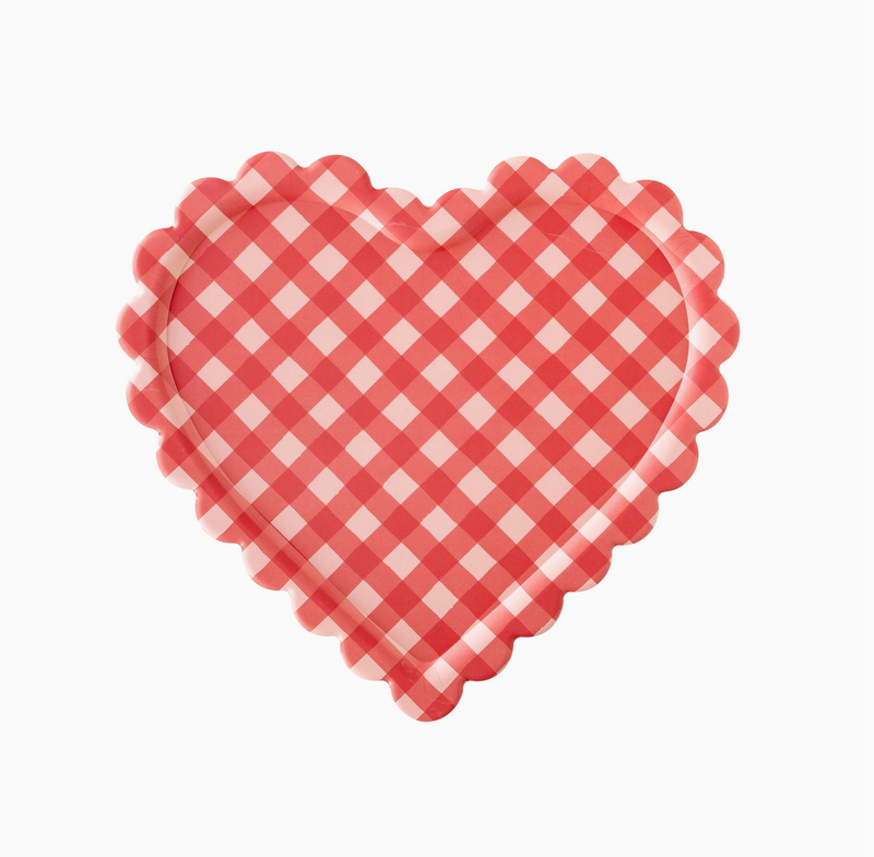 Checkered Heart Shaped Tray