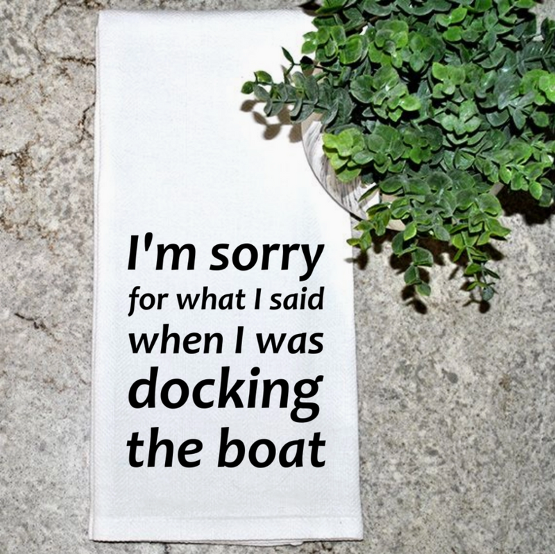 D Geez Louise Goods Docking the Boat Towel