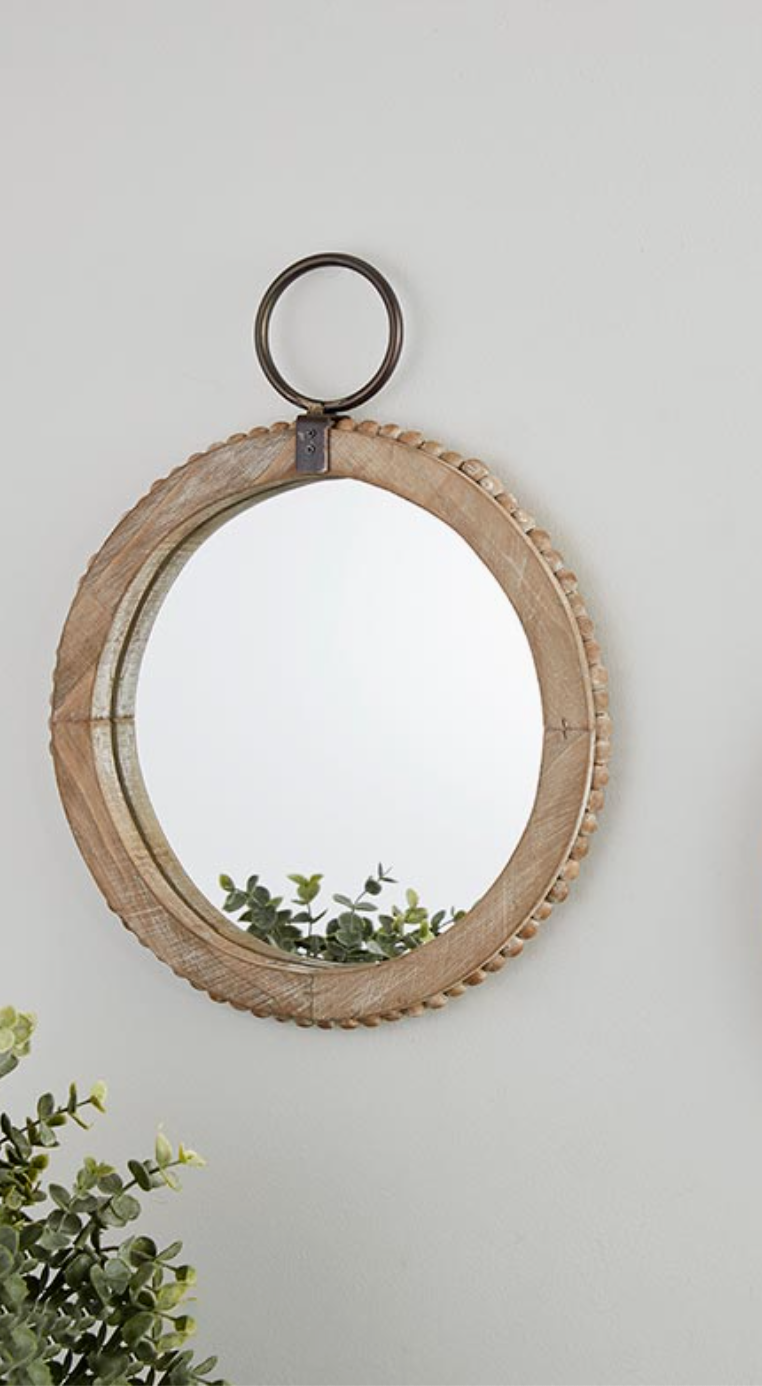 Beaded Hanging Mirror