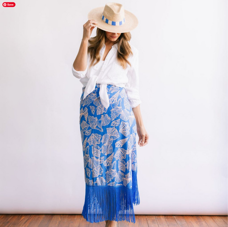D Mermaid Ruby Fringe Sarong