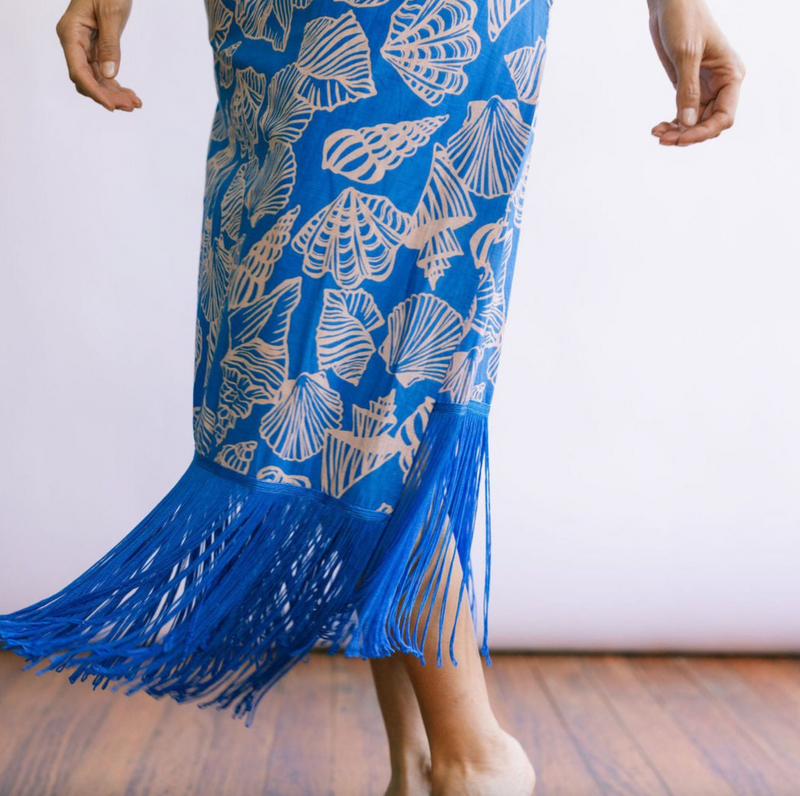 D Mermaid Ruby Fringe Sarong