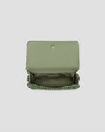 D Freya Raffia Crossbody Bag - Sage Green