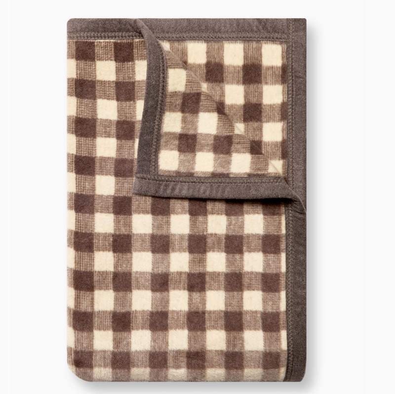 D ChappyWrap Blanket - Gingham Mocha Midi