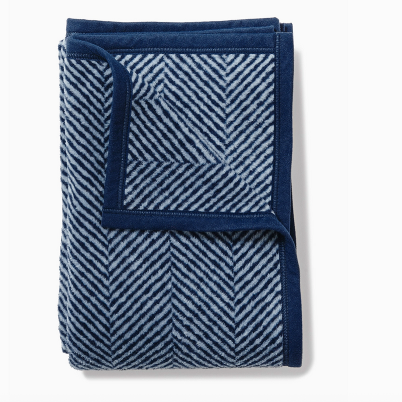 D ChappyWrap Blanket - Harborview Herringbone Navy Midi