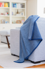D ChappyWrap Blanket - Harborview Herringbone Navy Midi