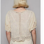 VH- Eyelet Puff sleeve top