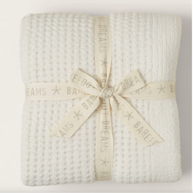 D Barefoot Dreams Waffle Throw Blanket