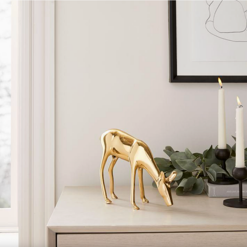 D Gold Reindeer