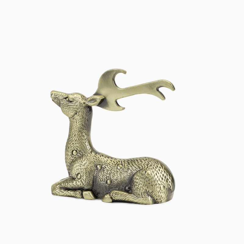 D Gilded Brass Finished Deer Beer Bottle Opener