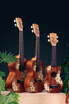 MA - Hibiscus Mahogany Ukulele - Soprano, Concert, Tenor- w/gig bag