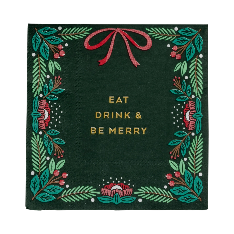 Eat Drink & Be Merry Cocktail Napkins