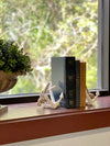 Set of 2 White Cast Iron Ship Anchor Bookends