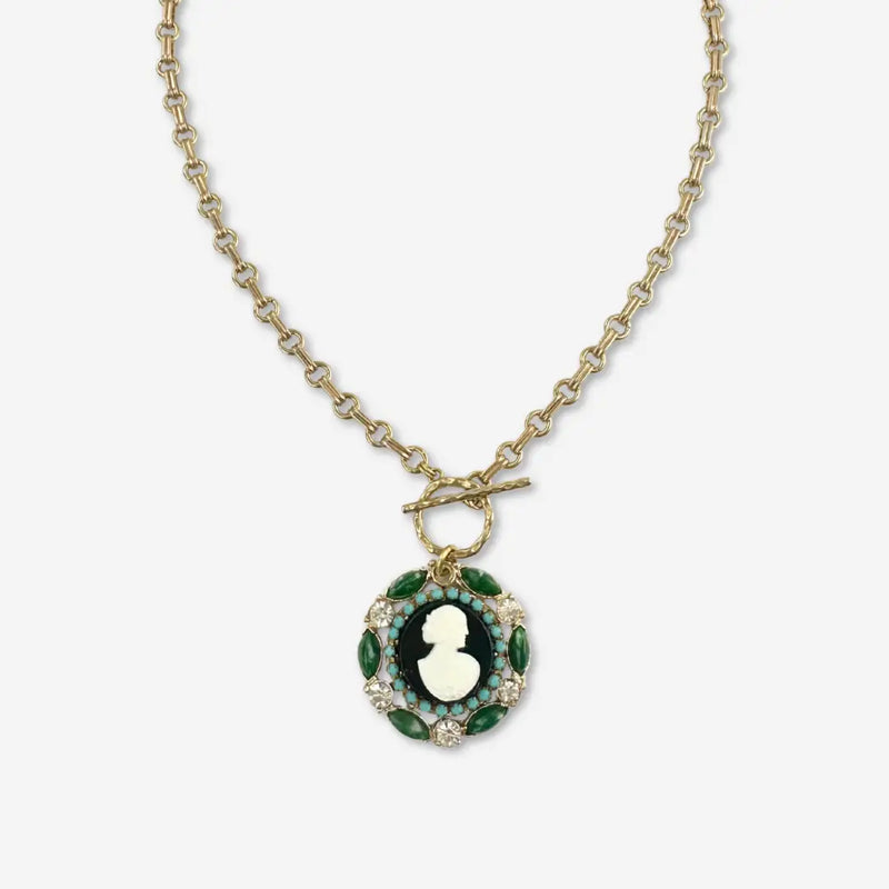 TL JLP Cameo Pendant Necklace