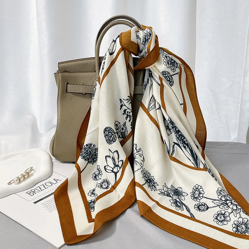 TL A A Floral Print Scarf