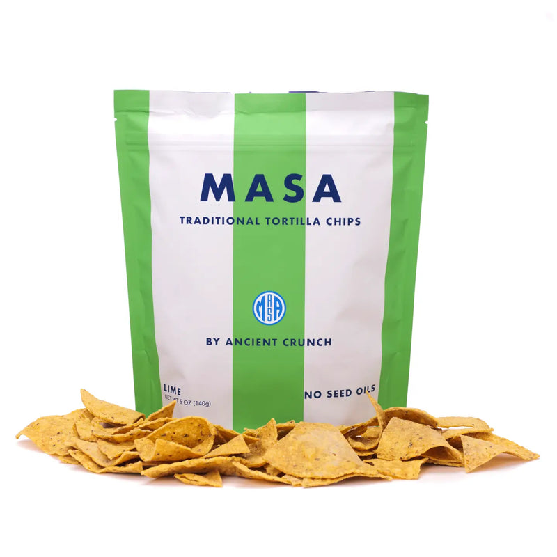 WS Masa Tortilla Chips - Lime, 5oz Bag