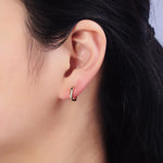 TL JAE GF CZ Boxy hoop Earrings