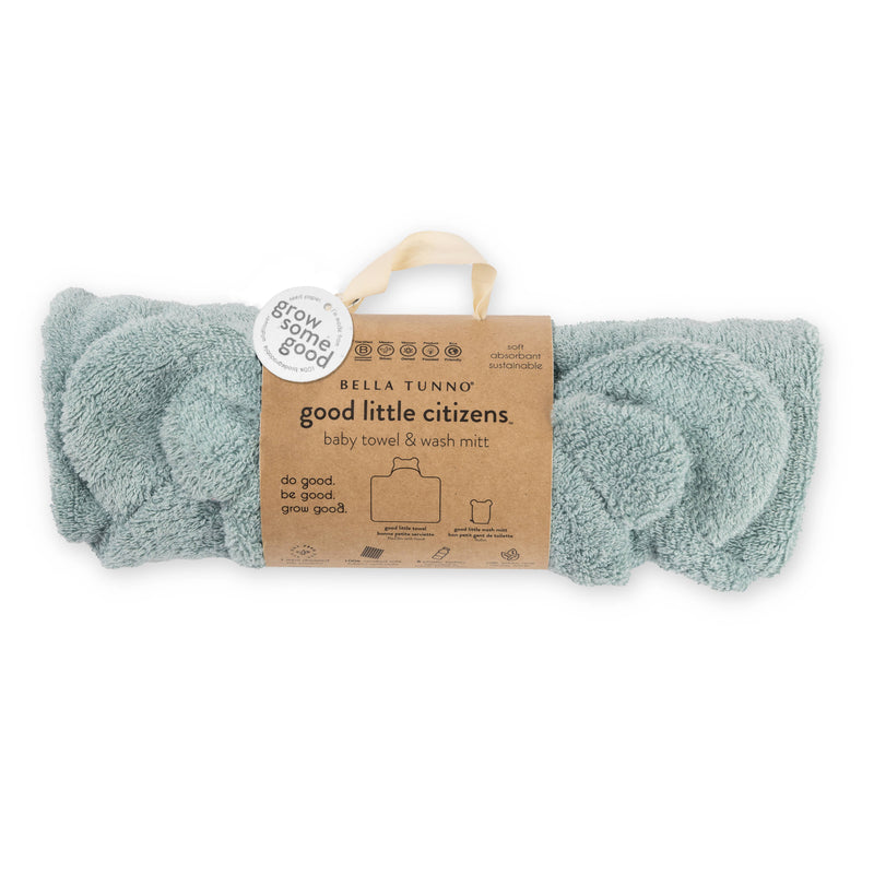 BA - Hooded Towel + Wash Mitt Set Blush