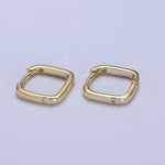 TL JAE GF CZ Boxy hoop Earrings