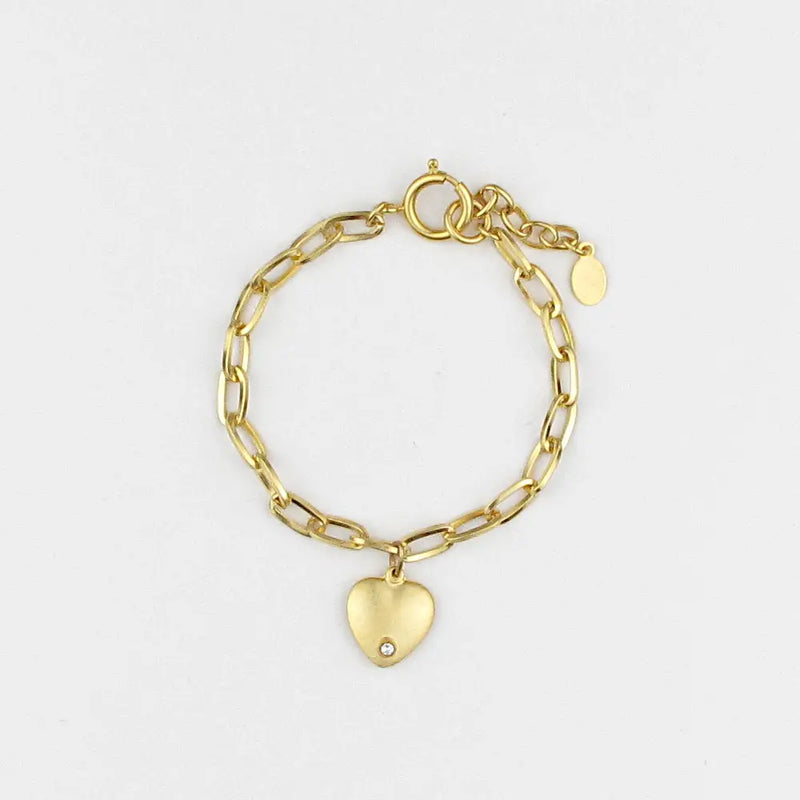 TL JLVP Heart Charm Bracelet