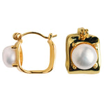 TL JSA Vintage Mini Sq Gold Hoops