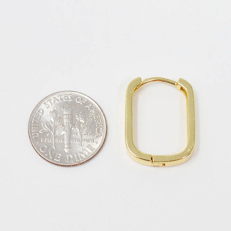 TL JAE Oval Hoop Earrings w/Click Closure