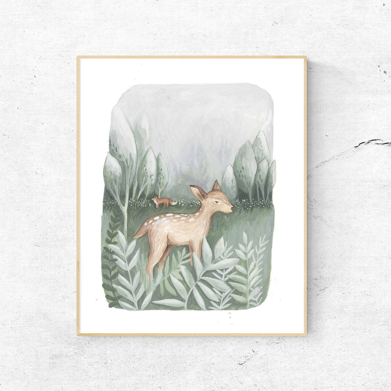 BA- Woodland Deer Art Print