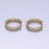 TL JAE CZ Front facing Hoop Earring