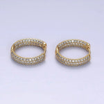 TL JAE CZ Front facing Hoop Earring