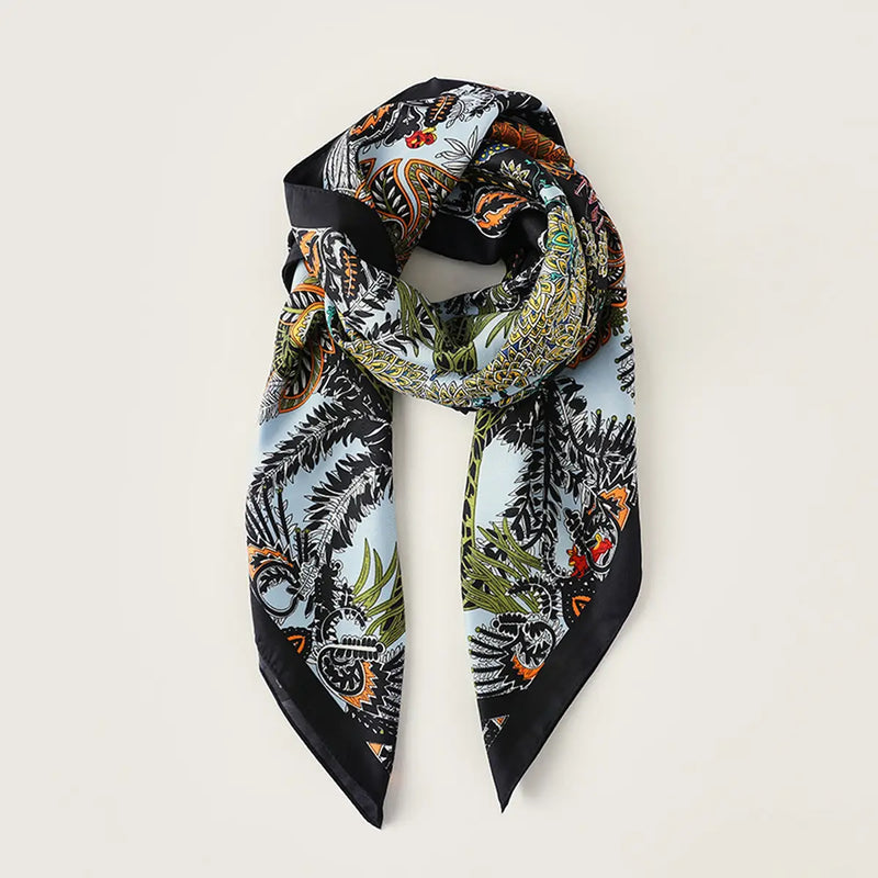 TL A A Leaf Print Scarf