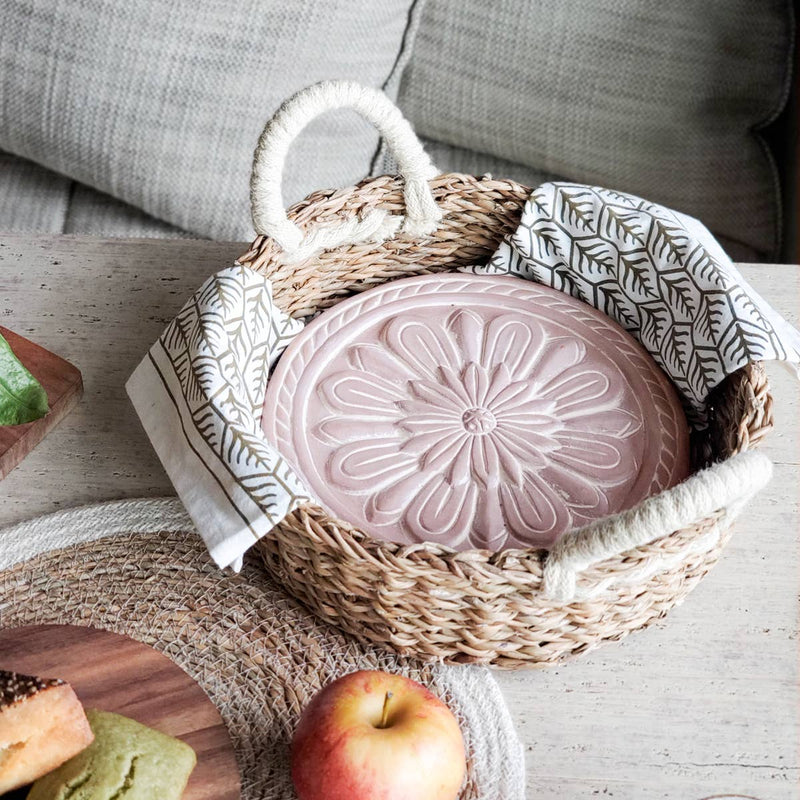 WS Handmade Bread Warmer & Wicker Basket - Vintage