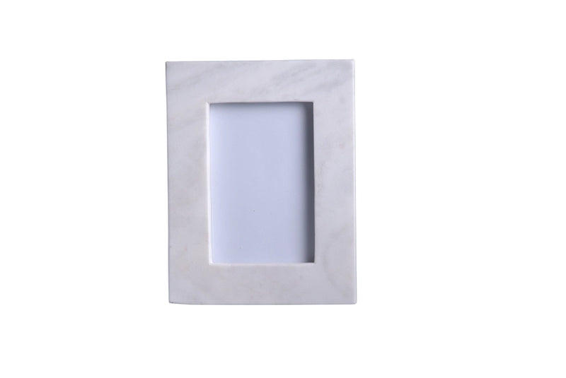 BB - White Marble Photo Frame  4 x 6"