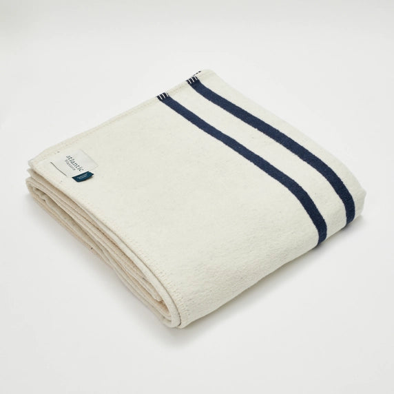 BB - Navy Stripe Recycled Cotton Blanket