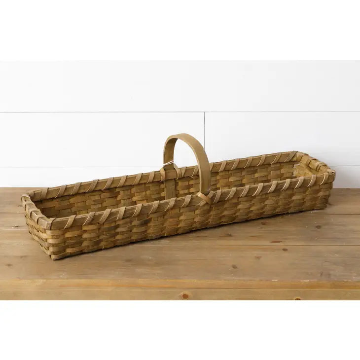 BB - Rectangle Chip wood Basket with Handle