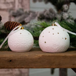 White Ceramic Bisque Light-Up Ornaments