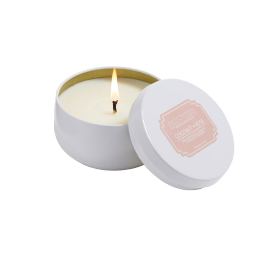 NS Candle in Tin Coconut Rose