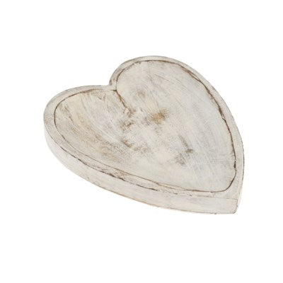 NS Heart Shaped Wooden Tray