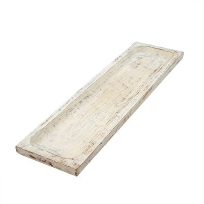 NS Whitewashed Wooden Tray
