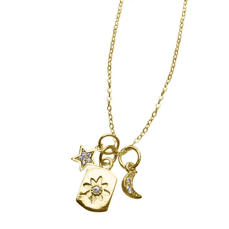 TL JSR Triple Charm Necklace