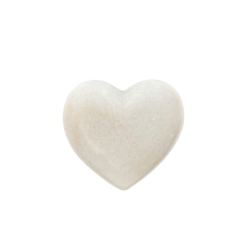 NS White Marble Heart Sm