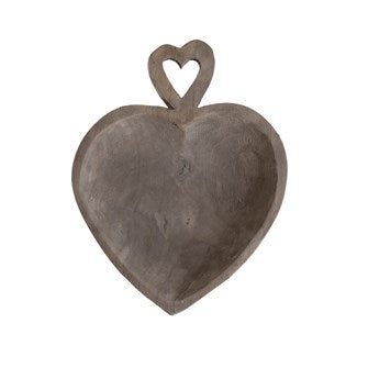 NS Heart Shaped Wood Tray