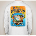 -NPB Tee -   Big Corona - Long Sleeve Newport Beach T Shirt in White, by Rick Rietveld
