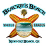 -NPB Tee -   Blackie's Beach-Long Sleeve Newport Beach T Shirt/White by Rick Rietveld