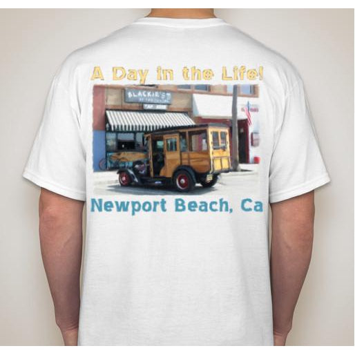 NPB Tee A Day in the Life Newport Beach T Shirt in White Seaside Gallery and Goods